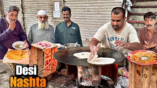 Best of Pakistan: Roadside Desi Nashta Saag Paratha - Best Pakistani Breakfast Street Food Pk Lahore