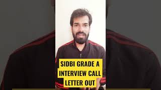 SIDBI GRADE A Interview Admit Card Out #shorts #sidbi #sidbigradea