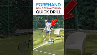 Quick Forehand Drill to Instantly Fix Your Non Dominant Hand (Easy) #tennis #tennisforehand