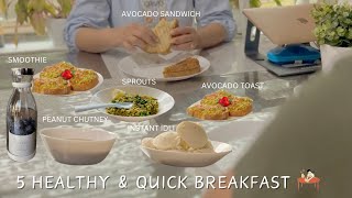 🌞 Simple & Healthy Breakfast Ideas | 5 Easy Recipes I Make at Home 🥪🍓