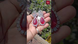 Unveiling the Exquisite Western-Style Czstone Luxury Ear Ring  #shorts