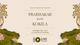 PRABHAKAR weds KOKILA | RECEPTION | FEB 8 2025 | YELLOW FRAMES PHOTOGRAPHY