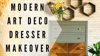Upcycled Art Deco Dresser | Full Tutorial | How to Refinish Vintage Furniture