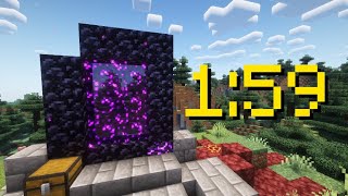 (1:59) Minecraft Creative No Inventory Speedrun