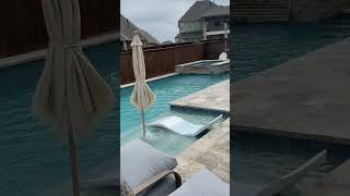 Pool and patio in Wylie, Texas 🤯🤤 #dfwpoolbuilder #custompools #forneytx #wylietx #roysecity