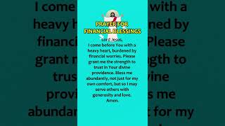 Prayer for Financial Blessings #prayer #shorts