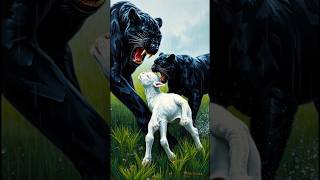 Fierce Black Panther Attacks Baby Calf- A Mother's Brave Fight #rescueanimals#humanity#blackpanther