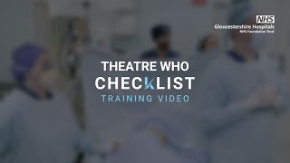 WHO Surgical Safety Checklist Training