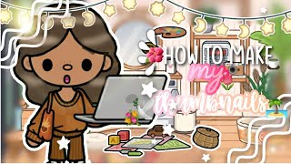 How i make my thumbnails tutorial *AESTHETIC* 🍵🥝🌷🏝 toca boca life world🥑🥥