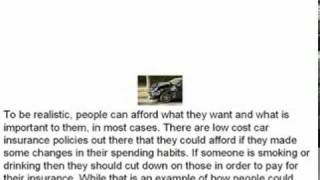 Getting Low Cost Car Insurance