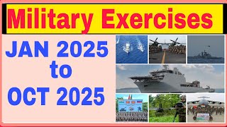 Military Exercises 2025  | Topic wise current affairs 2025 #currentaffairsforsscexams #defence