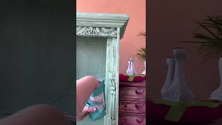 MEGA chippy furniture makeover 😲 #shorts #paintedfurniture #chippypaint #distressedfurniture