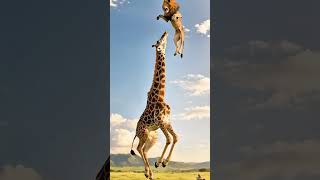 🦒 Giraffe Vs Tiger 🐯 | The Most Dangerous Jungle Showdown! 😱🔥#GiraffeVsTiger #WildlifeBattle #fypシ