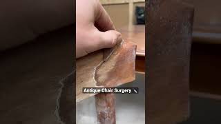 Chair Surgery 🔪 #woodworking #furniturerepair #furniturerestoration #wood #furniture #repair #diy
