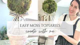 HOW TO MAKE MOSS TOPIARIES - EASY SPRING DIY PROJECT - FRENCH COUNTRY COTTAGE DECOR