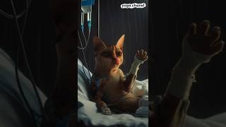 “Tears in Silence: The Cat’s Last Hope”#EmotionalCat #CinematicStory