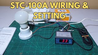 STC-100A digital thermostat wiring and setting - English 