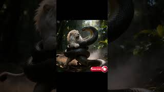 “ White Lion vs Giant Serpent 🐍🦁” #amazingnature #animals #animalshowdown