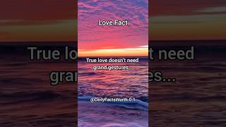 True love doesn't need grand gestures... #shorts #shortsfeed #lovefacts #facts