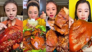 Pork Belly+Three Layers of Pork,Big Pork Ribs, Braised Pork Big Boil 🧆🌶️ Pork Elbow🍖🥩 #asmr #gaming