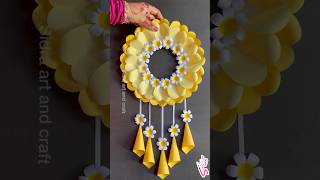 Beautiful paper flower wall hanging craft ideas 💡 #diy #shorts #youtubeshorts