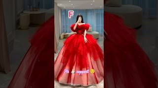 Red lovely 😍 Wedding 💒 gown ☺️😘#redgown#amazing_dress#shorts#dressing_queen