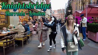 Walking around Harrods - Knightsbridge London Tour - Sloan Street - Luxury Cars