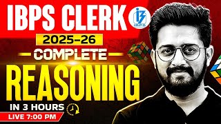 IBPS Clerk 2025 | Complete Reasoning | IBPS Clerk Reasoning Marathon Class | by Sachin Sir