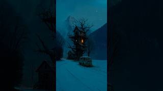 A treehouse lost in time. A light still glowing. #M01RFW #ENVMXIGCH #treehouse #mystery