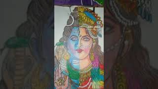 draw to lord Shankar and mata parvati #shankar #mataparvati #shorts