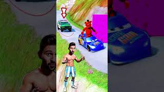 Why did Lionel Messi throw this police car off a mountain?🏞️🤯|| #shorts #trending #messi