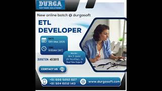 🔥 ETL Developer Training | Master Data Warehousing & ETL Tools | New Batch @ DURGASOFT 🚀