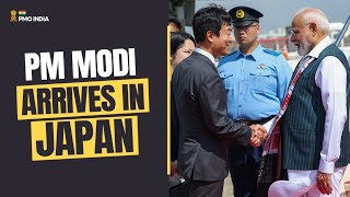Prime Minister Narendra Modi arrives at Haneda International Airport to a grand welcome, Japan