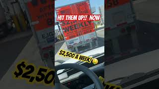 $2,500 a week! #trucking #truckingjobs