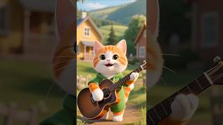 cute cat playing guitar beautifully-dudidudidam #shorts #shortsvidio #cat #music #catai #cute #ai