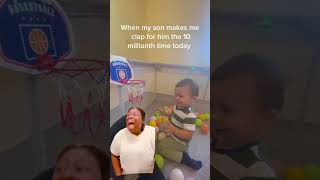 I love you son but I’m tired of clapping 😂😂😂 #momlife #momhumor #mommylife #ifeelfunny