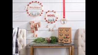 DIY Holiday Advent Embroidery Hoop Decor