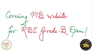 Covering PIB for RBI Grade-B 2024!