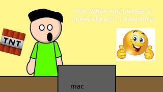 POV: when you charge your computer but it exploded || meme