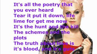 PINK-THE TRUTH ABOUT LOVE SONG AND LYRICS