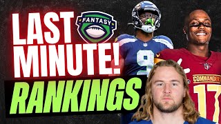 🔥LAST MINUTE Fantasy Football RANKINGS 2025 (By Position) | Draft Advice You Need🔥