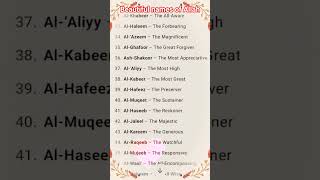 Beautiful names of Allah❤️❤️ #islam #islamicstatus #viral #shortfeed