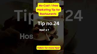 No Cost Restaurant Marketing Tip no 24 #restaurantadvertising #bdagency #influenceragency