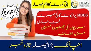 Nums provisional MBBS 1st Merit List Announced | Winter Vaccation Extend | Impotant Latest Updates