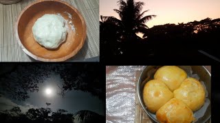 bread recipe ।।  Evening snacks and A moonlit night //  বনরুটি রেসিপি //