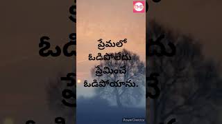 ప్రేమలో ఓడిపోలేదు ప్రేమించే ఓడిపోయాను || Telugu Motivational Video || Telugu Motivational Talks