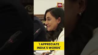 'I Appreciate India's Words' | #shorts #anitaanand #canada #indiacanadaties #externalaffairs