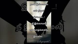 நீ இன்றி நான் இல்லை என் அன்பே 💜#longdistancerelationship #truelove #missyou #lovefeelings #breakup
