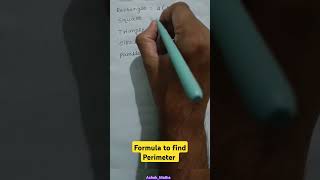 HOW TO FIND PERIMETER #perimeter #formula #rectangle #circle #triangle #maths #shorts #ytshorts