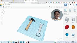 Vinayak Designing Tinkercad Claw Hammer & Spanner